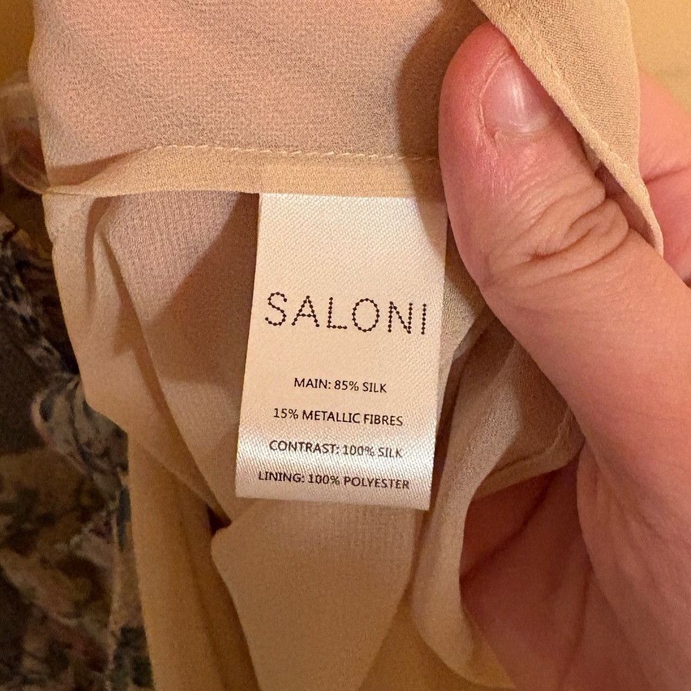 Saloni Silk Blend Multicolor Patchwork Floral Blo… - image 5